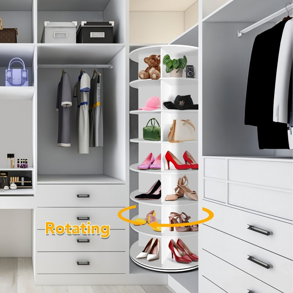 7-Tier Shoe Racks And Shoe Organizers with 360° Swivel for Entryway