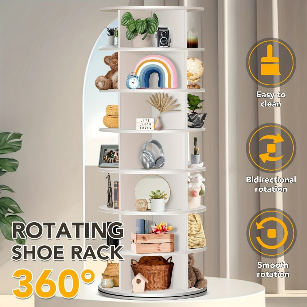 7-Tier Shoe Racks And Shoe Organizers with 360° Swivel for Entryway