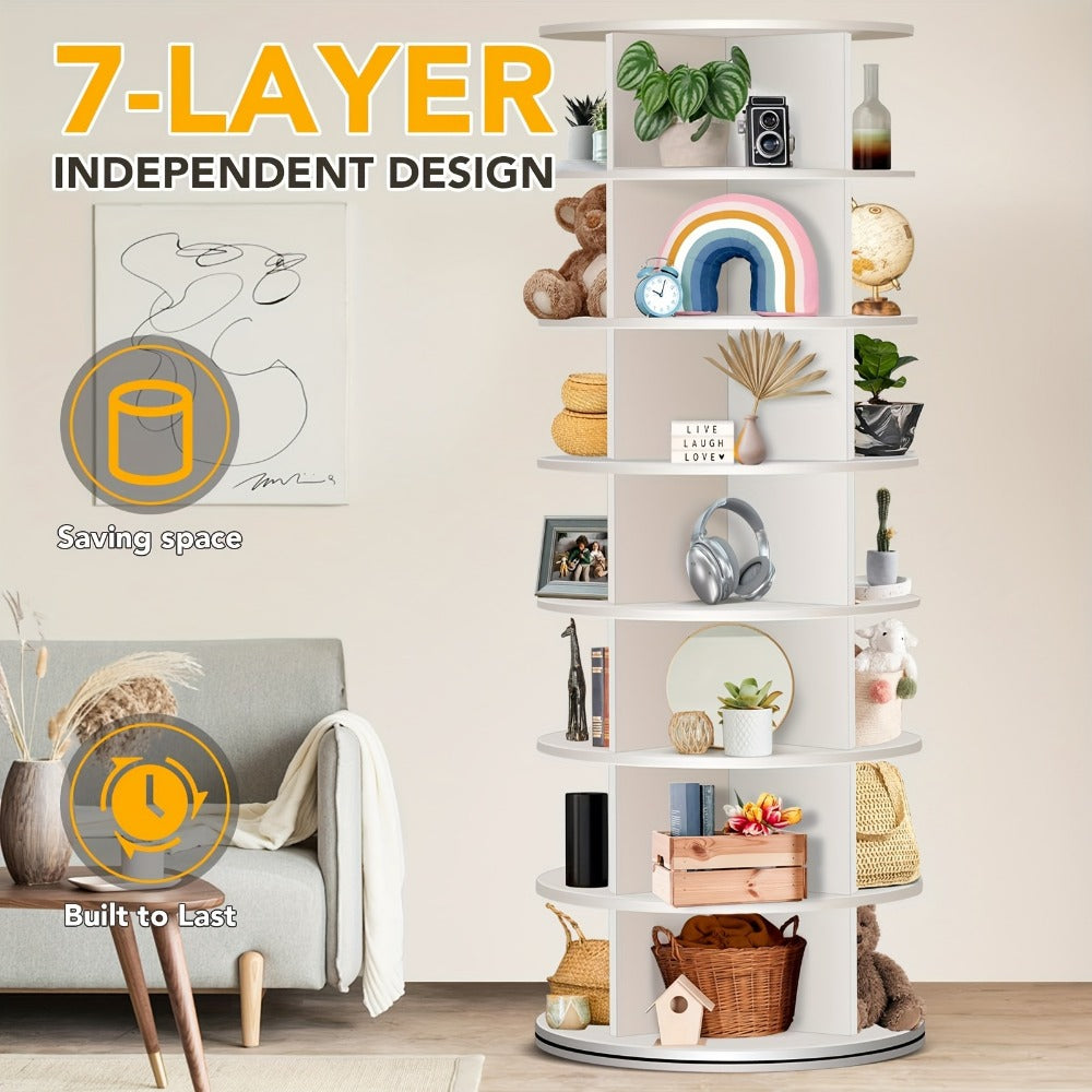 7-Tier Shoe Racks And Shoe Organizers with 360° Swivel for Entryway