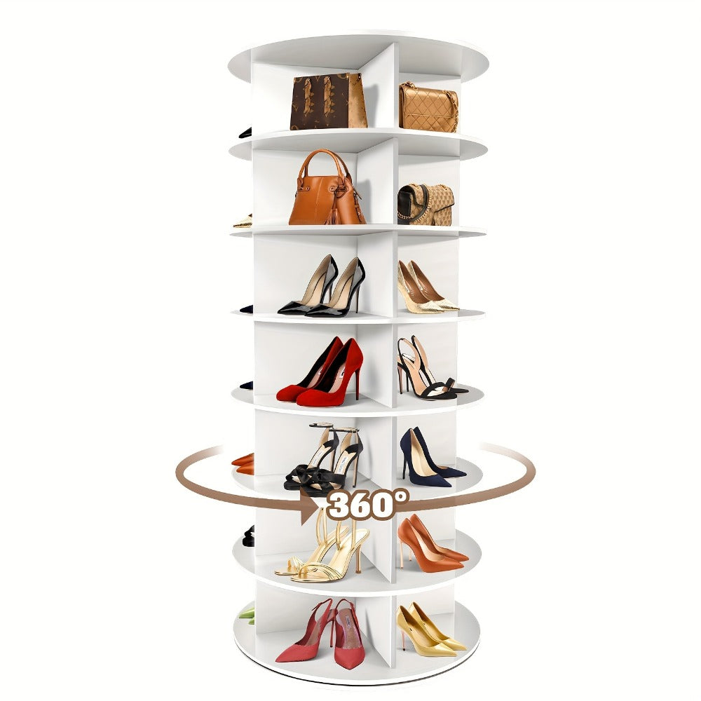 7-Tier Shoe Racks And Shoe Organizers with 360° Swivel for Entryway