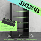 Storage Cabinet 72-Inch Locking Steel Utility Cupboard with Four Adjustable Shelves and Two Colors