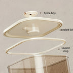 Airtight Rice Container with Measuring Cup, Large Moisture-Proof Rice Dispenser for Rice, Grains