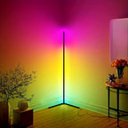 RGB Smart Floor Lamp 56 Inch, 16 Million DIY Color Changing with App & Remote Control, Music Sync