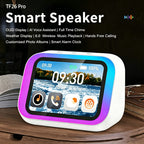 Smart Alarm Clock with AI Voice Assistant & Wireless Speaker - Dynamic RGB Light, Hi-Fi Stereo Sound