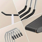 Pants Hangers Metal Open Leg Non-Slip - Heavy Duty Trouser Jeans Hanger for Wardrobe, Space Saving, Black or White, 10/20/30/50pcs