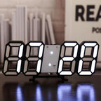 3D LED Digital Alarm Clock Colorful Night Light Home Decor Bedroom Desk Clock USB Powered for Entryways, Bedrooms and Living Spaces