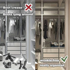 Metal Clamp Clothes Hangers, 10-Piece Set in White, Gray or Black with Twin Clips for Pants, Skirts or Boots