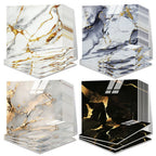 Marble Gold-Vein Wall Tile Sticker Set with 30 cm Panels, Four Colors and 50- or 100-Piece Packs