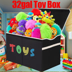 Extra Large Collapsible Kids Storage Chest with Lid, 31.7 Gal Toy Box Organizer Bins for Boys Girls Bedroom Nursery Living Room