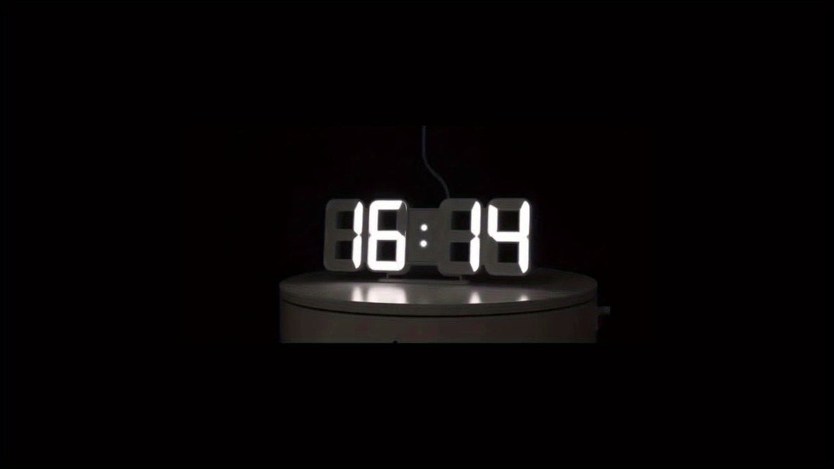 3D LED Digital Alarm Clock Colorful Night Light Home Decor Bedroom Desk Clock USB Powered for Entryways, Bedrooms and Living Spaces