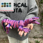 Giant Lizard Figurine 21 Inch 3D Printed – Realistic Reptile Animal Model Openable Mouth Easy 3-Part Assembly 7 Color Styles, Desk Decor Unique Gift for Kids Adults Reptile Lovers