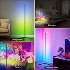 RGB Smart Floor Lamp 56 Inch, 16 Million DIY Color Changing with App & Remote Control, Music Sync