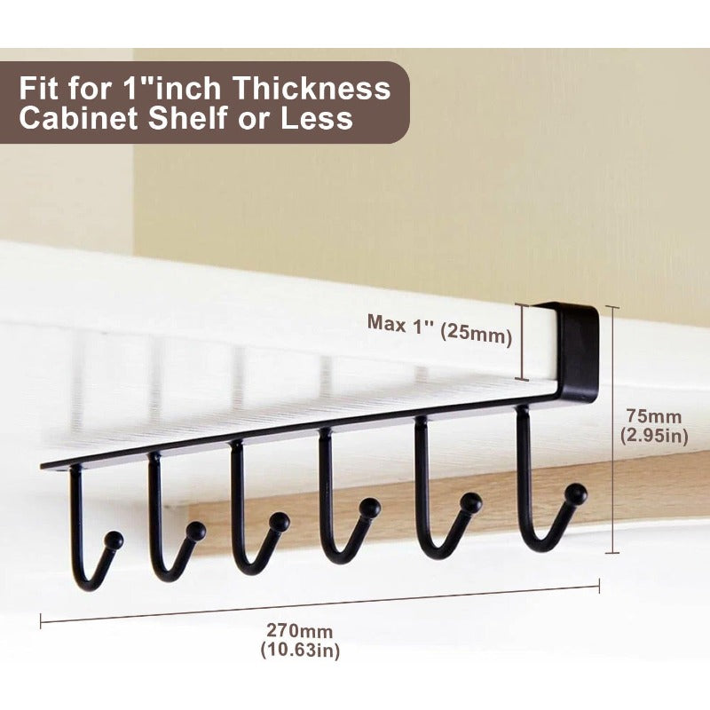 Space-Saving 6-Hook Organizer