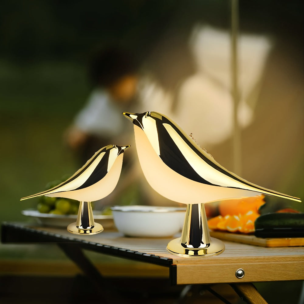 Magpie Bird Desk Lamp 2 Pack 16 Color Dimmable Cordless Night Light USB Charging Touch for Entryways, Bedrooms and Living Spaces