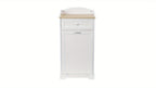 Storage Cabinet 12-Gallon Tilt-Out Trash Bin Enclosure with Top Drawer and Two Color Options