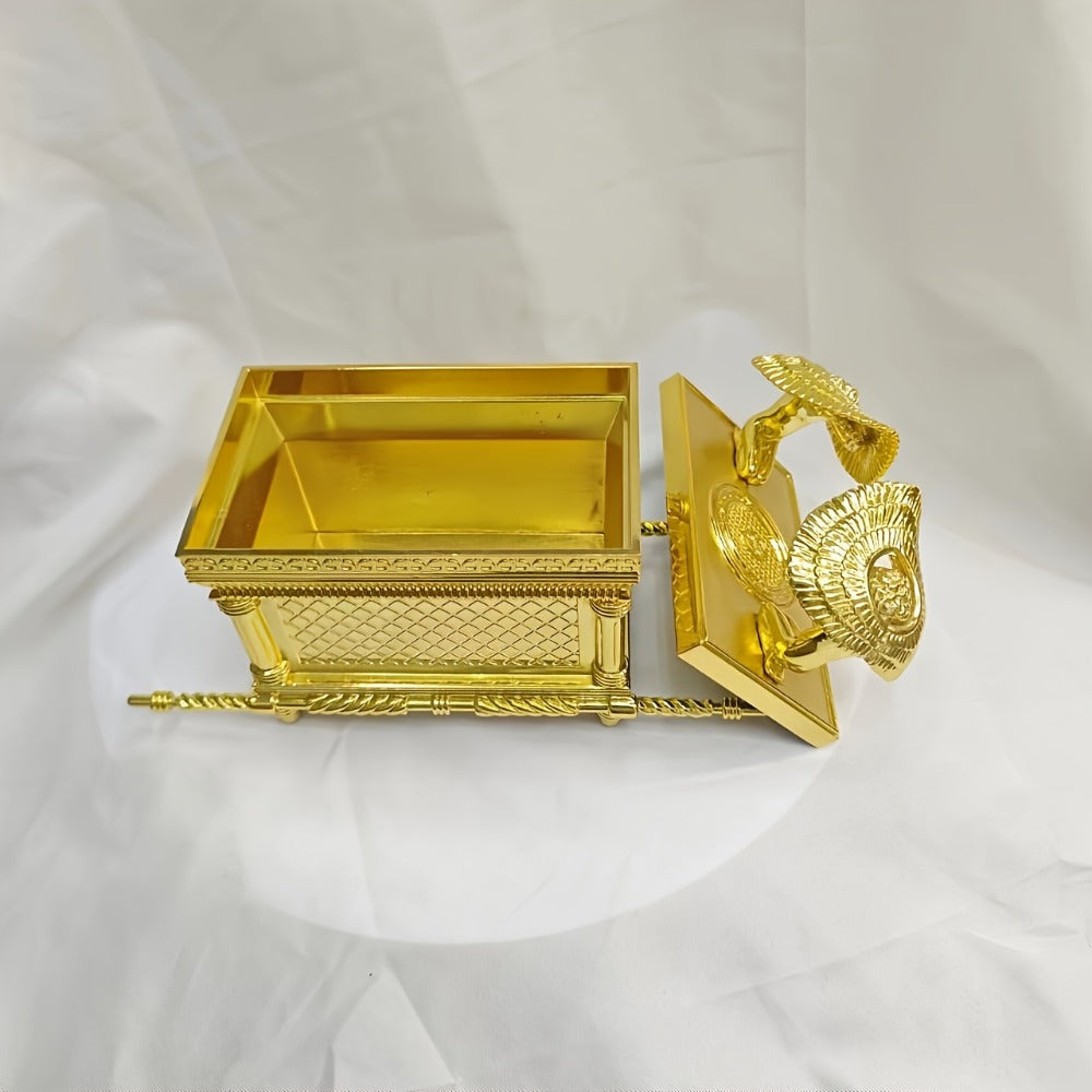 Ark of the Covenant Figurine – Golden Artisan Tabletop Statue, Spiritual Religious Decor for Home & Office, Hanukkah, Easter & Ramadan Gift Ornament, Indoor Outdoor Display, Medium & Large