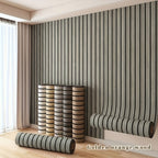 3D Wood Grain Wall Panels Self-Adhesive Peel and Stick Soundproof Grid Board Thick Matte, for Entryways, Bedrooms and Living Spaces