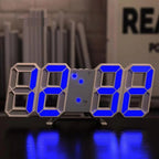 3D LED Digital Alarm Clock Colorful Night Light Home Decor Bedroom Desk Clock USB Powered for Entryways, Bedrooms and Living Spaces