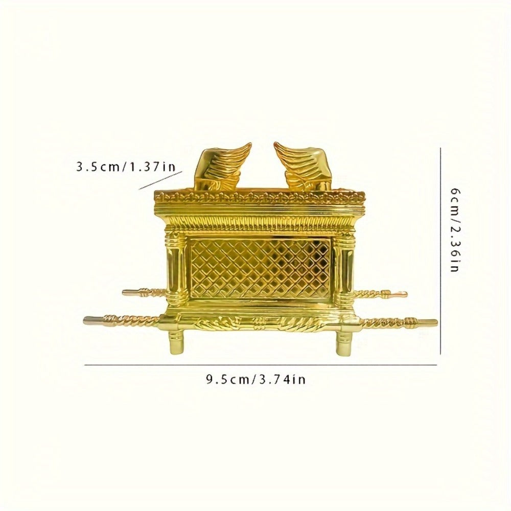 Ark of the Covenant Figurine – Golden Artisan Tabletop Statue, Spiritual Religious Decor for Home & Office, Hanukkah, Easter & Ramadan Gift Ornament, Indoor Outdoor Display, Medium & Large