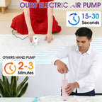 Vacuum Storage Bags with Air Pump, 20-21 Pack Reusable Compression Bags for Clothes, Quilts & Blankets