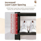 Shoe Storage Organizer 5-Layer Narrow White Rack for Entryway, Closet, Living Room and Door Areas