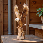 Eagle Statue 15.5-Inch Lifelike Resin Sculpture, Majestic Bald Eagle Figurine for Outdoor Garden, Patio, Yard & Indoor Home Decor — Classic Wildlife Art Accent, Housewarming & Holiday Gift