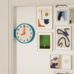 Blue Corner View Clock