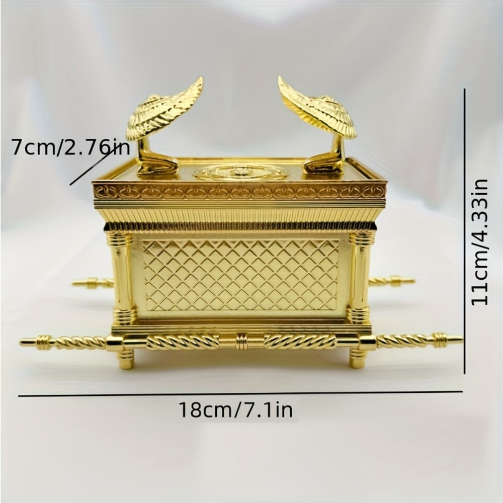 Ark of the Covenant Figurine – Golden Artisan Tabletop Statue, Spiritual Religious Decor for Home & Office, Hanukkah, Easter & Ramadan Gift Ornament, Indoor Outdoor Display, Medium & Large