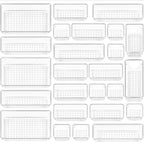 Drawer Storage Organizer Trays 25-Pack in Four Sizes for Kitchen, Desk, Vanity or Dresser Use