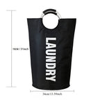Tall 95L Laundry Basket Set with 14.96 x 31.1-Inch Fabric Bins in Single Gray or Two-Piece Color Options