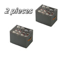 Oxford Fabric Shoe Storage Organizers with Adjustable Dividers and Clear Lids in Two- or Four-Piece Packs