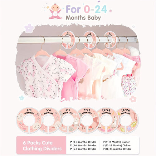 Baby Hangers Pink Velvet Nursery Closet Kids Clothes Hangers with Size Dividers for Infant Toddler Girls Boys 50/30pcs