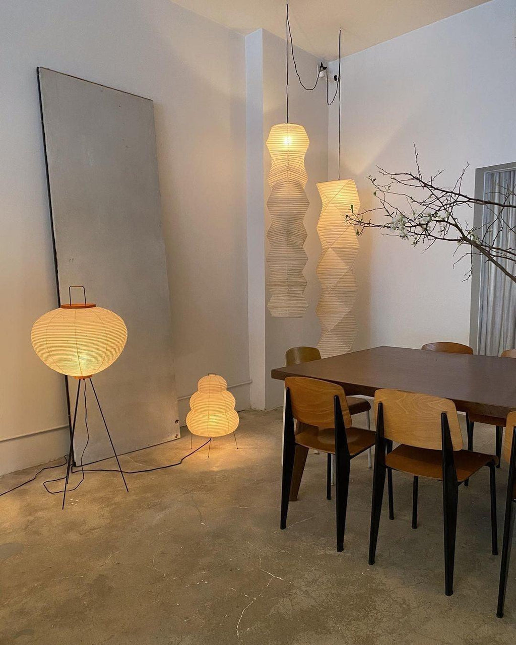 Akari 10A Rice Paper Floor Lamp, Japanese style, suitable for study, bedroom, and living spaces