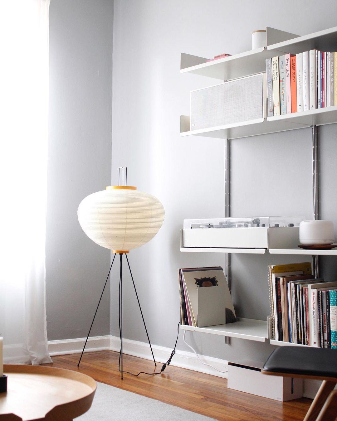 Akari 10A Rice Paper Floor Lamp, Japanese style, suitable for study, bedroom, and living spaces