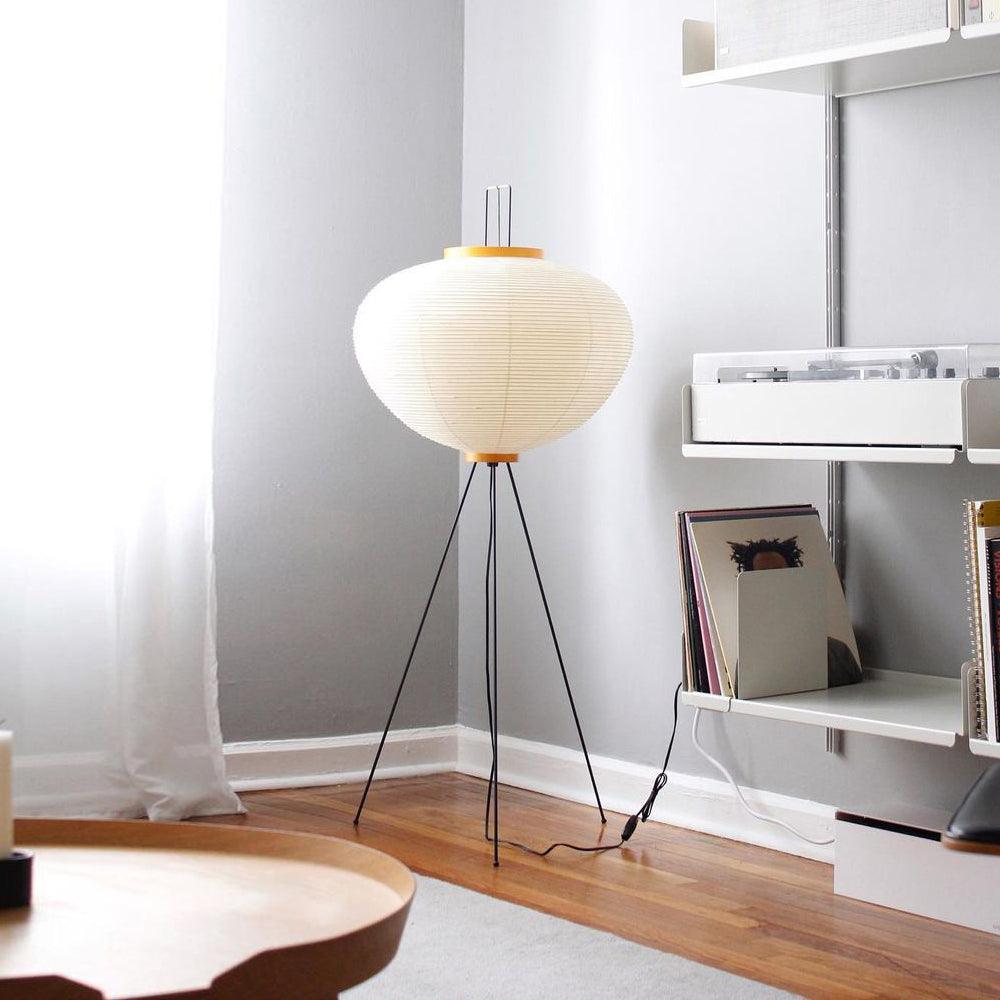 Akari 10A Rice Paper Floor Lamp, Japanese style, suitable for study, bedroom, and living spaces