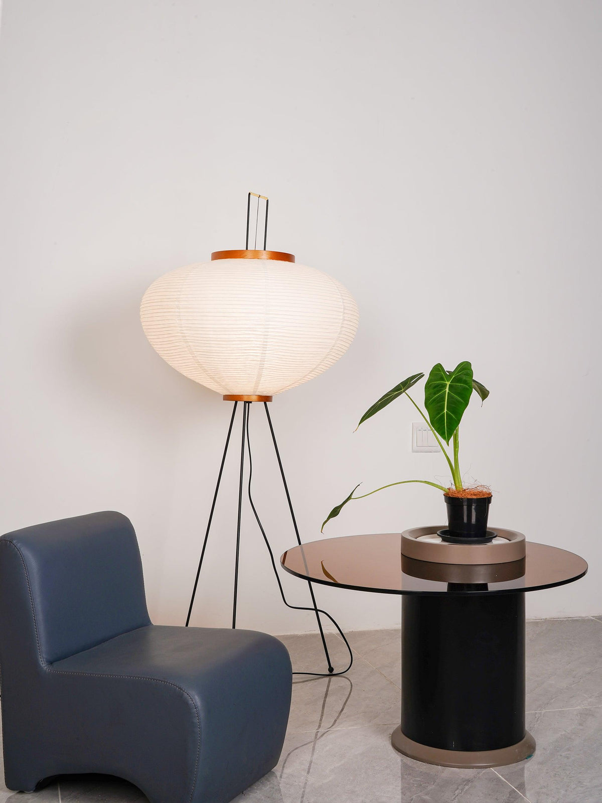 Akari 10A Rice Paper Floor Lamp, Japanese style, suitable for study, bedroom, and living spaces