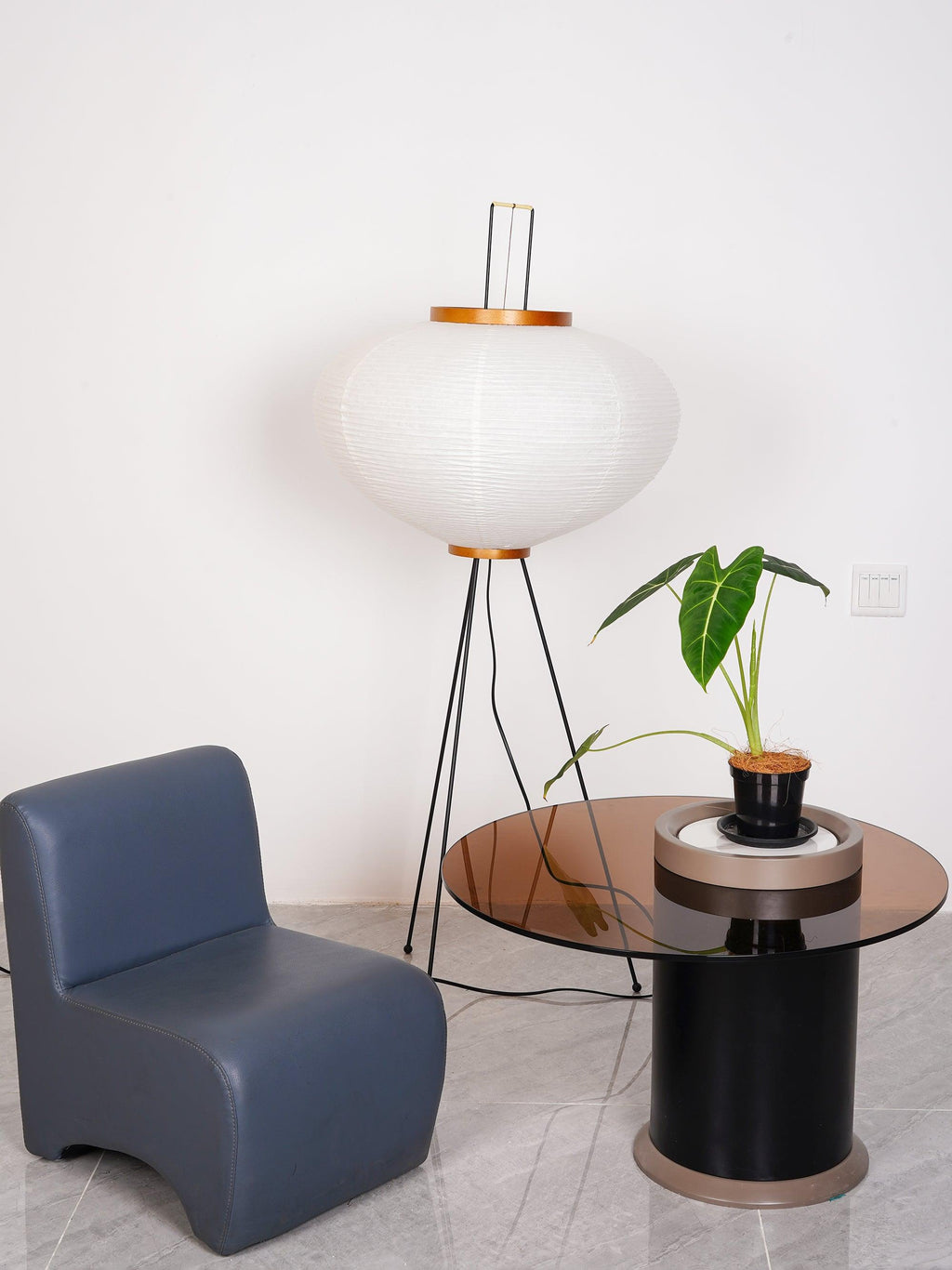Akari 10A Rice Paper Floor Lamp, Japanese style, suitable for study, bedroom, and living spaces