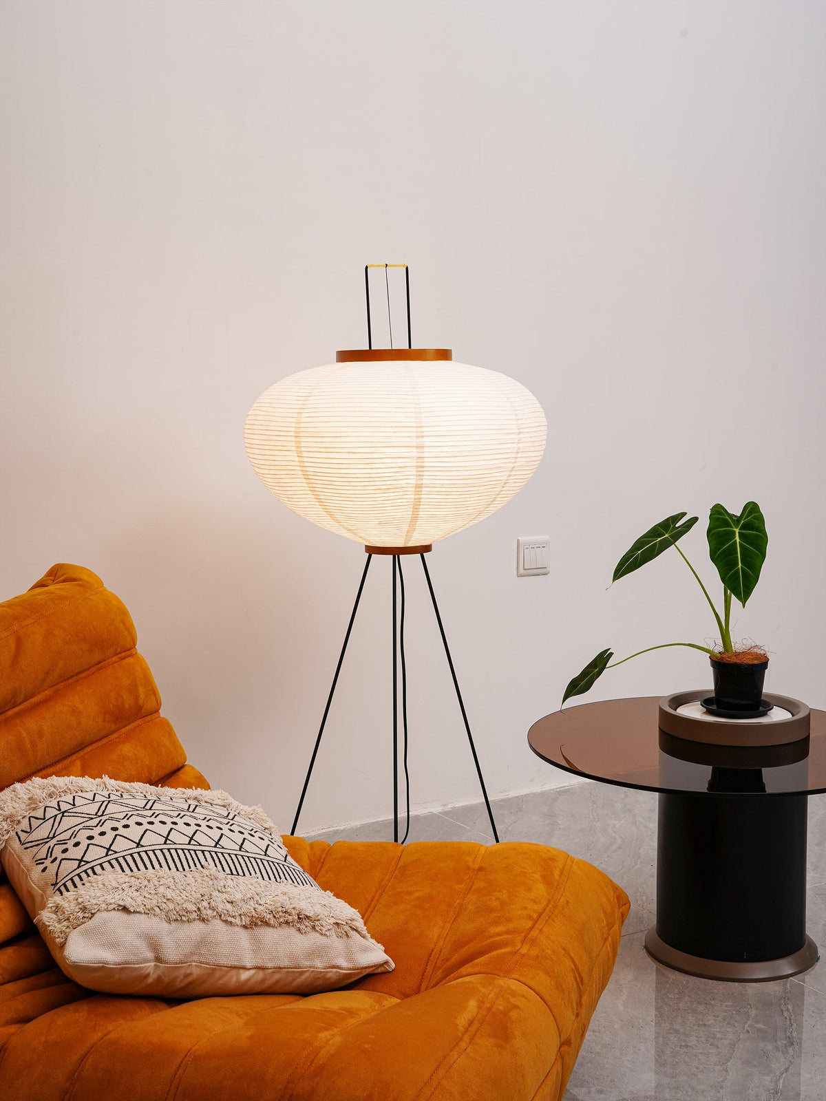 Akari 10A Rice Paper Floor Lamp, Japanese style, suitable for study, bedroom, and living spaces