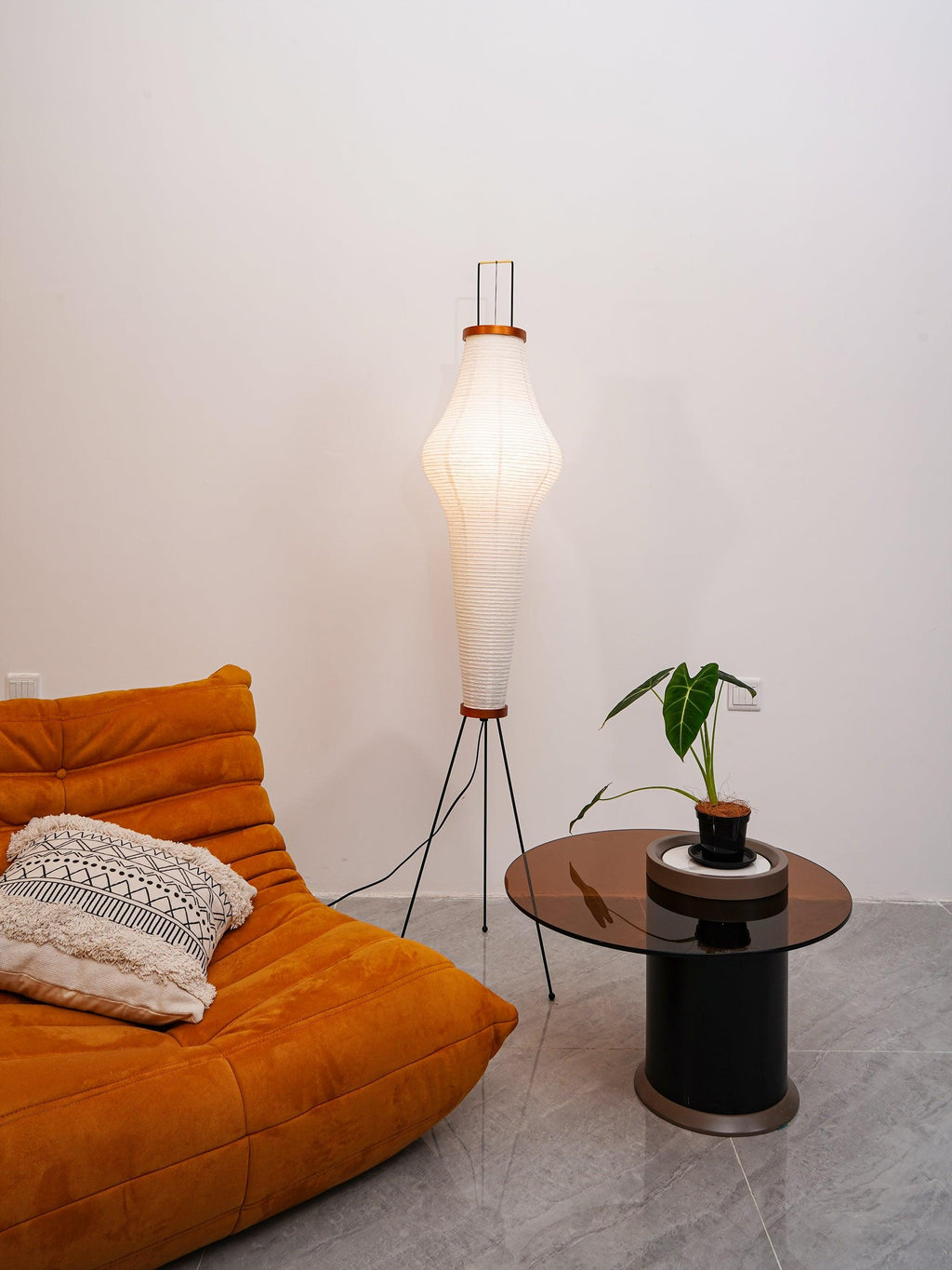 Akari 10A Rice Paper Floor Lamp, Japanese style, suitable for study, bedroom, and living spaces