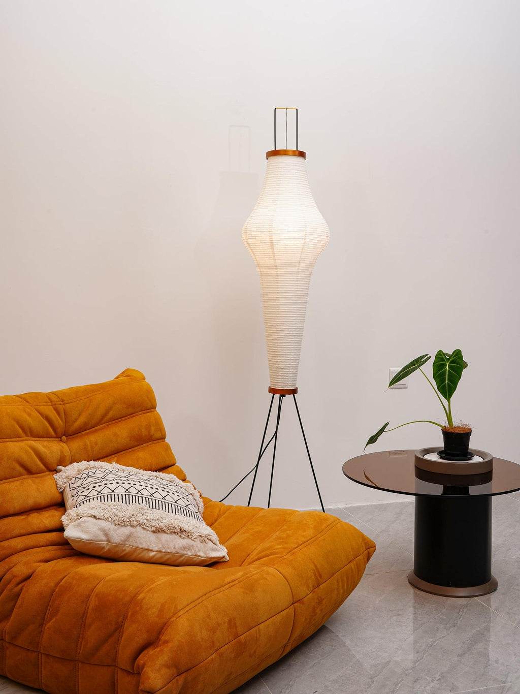 Akari 10A Rice Paper Floor Lamp, Japanese style, suitable for study, bedroom, and living spaces