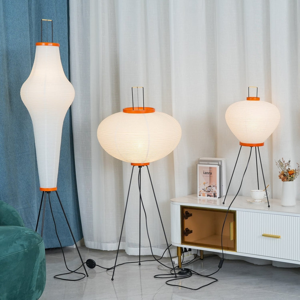 Akari 10A Rice Paper Floor Lamp, Japanese style, suitable for study, bedroom, and living spaces