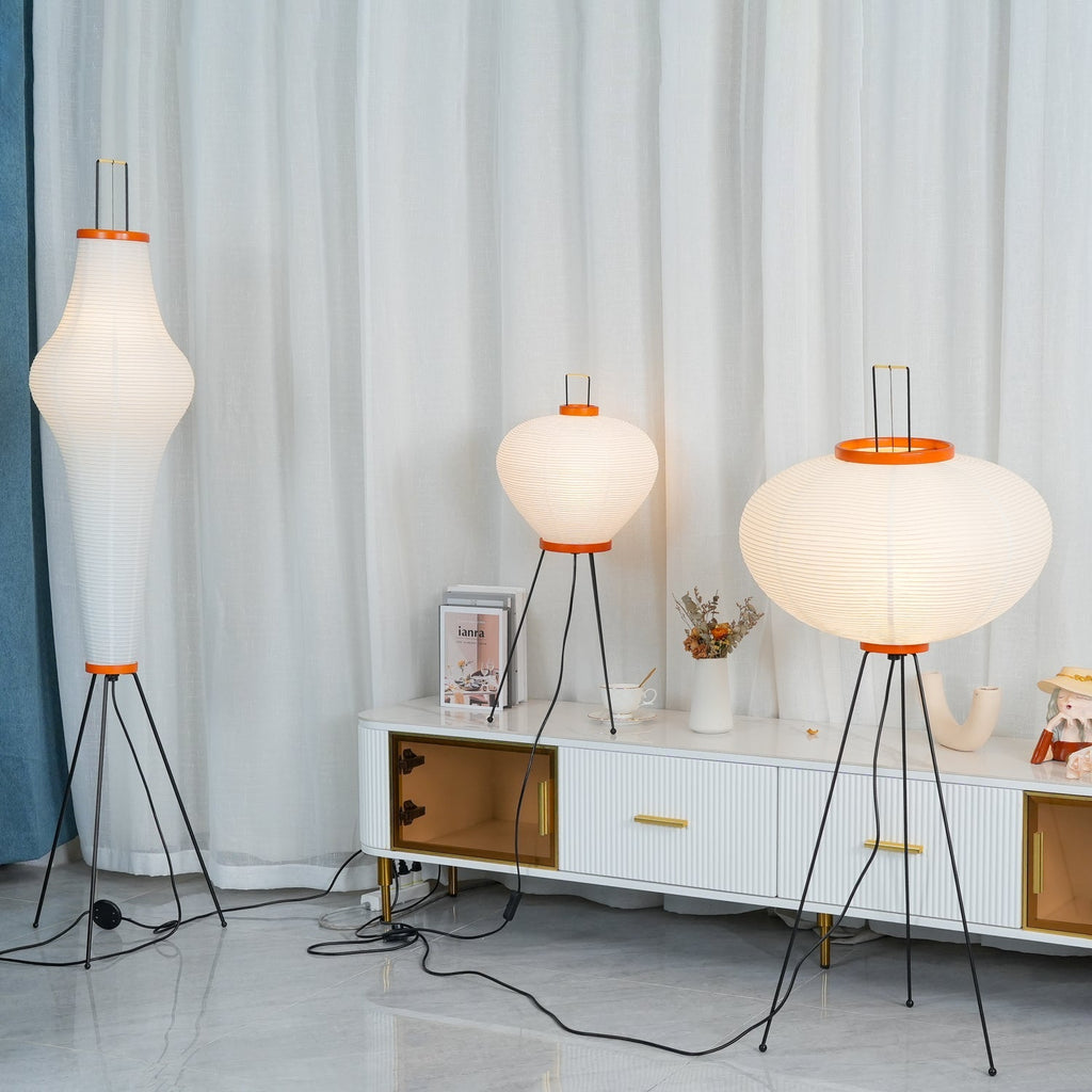 Akari 10A Rice Paper Floor Lamp, Japanese style, suitable for study, bedroom, and living spaces
