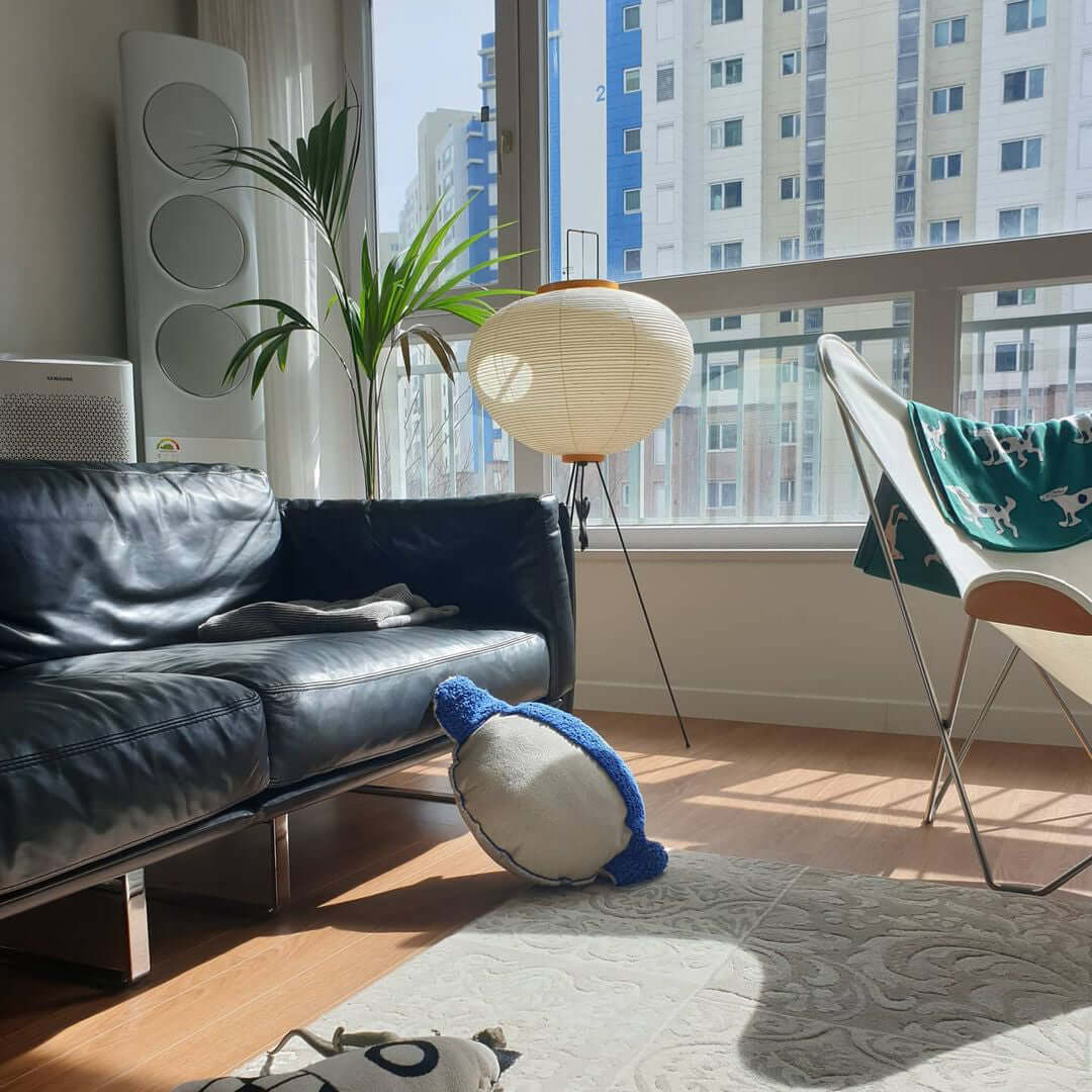 Akari 10A Rice Paper Floor Lamp, Japanese style, suitable for study, bedroom, and living spaces