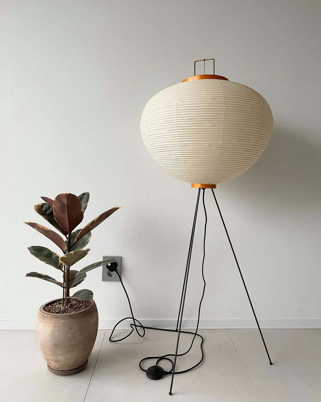 Akari 10A Rice Paper Floor Lamp, Japanese style, suitable for study, bedroom, and living spaces