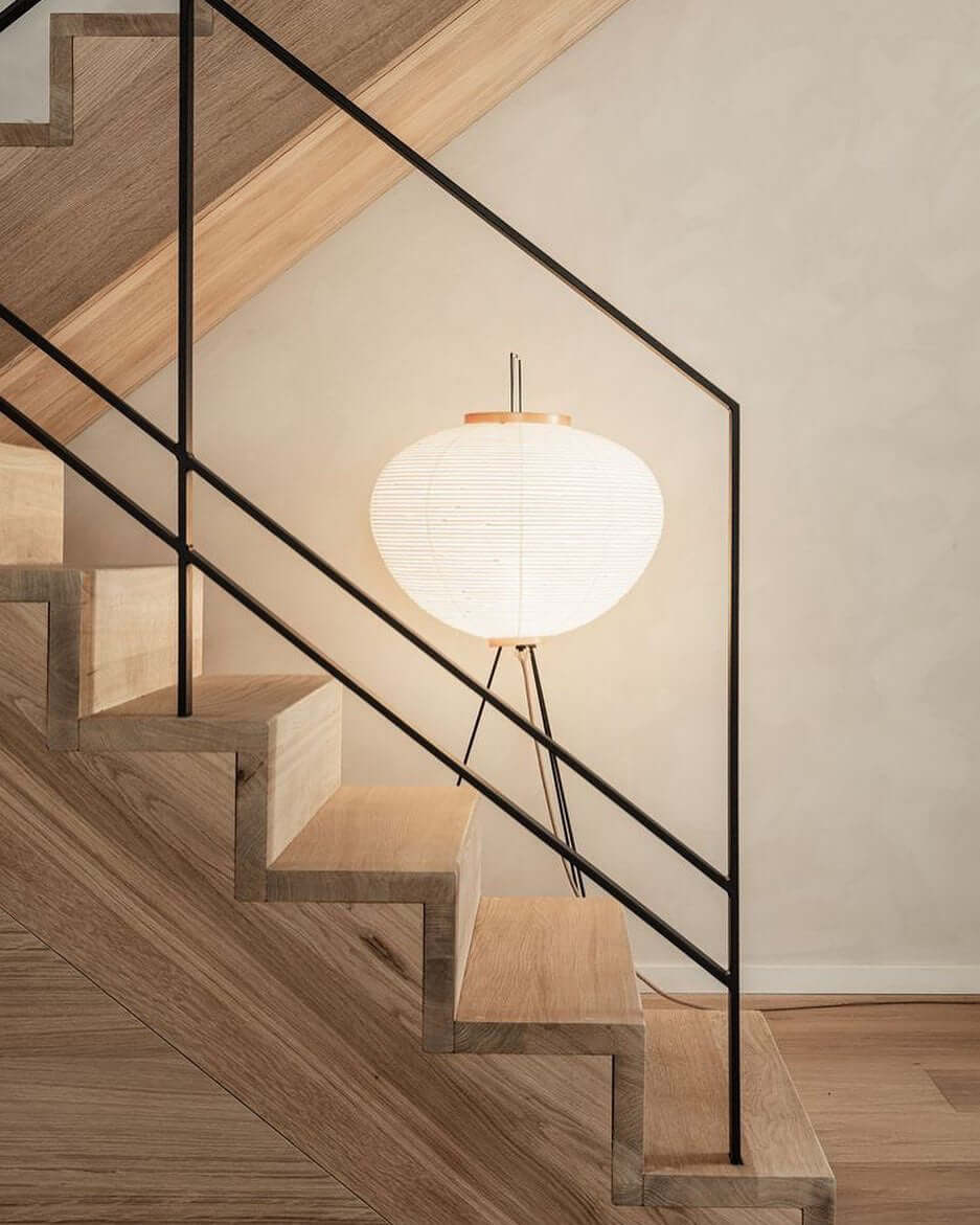 Akari 10A Rice Paper Floor Lamp, Japanese style, suitable for study, bedroom, and living spaces