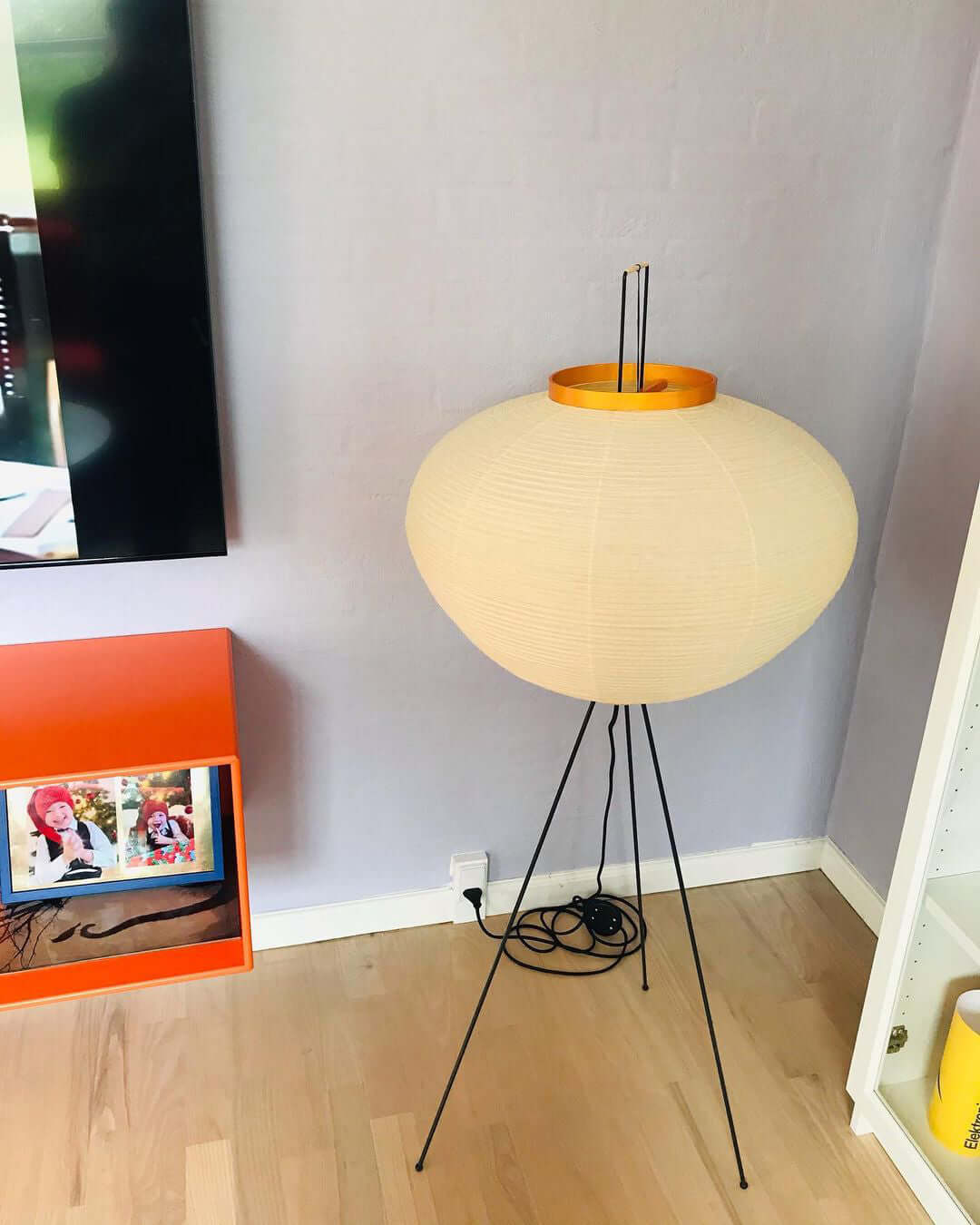 Akari 10A Rice Paper Floor Lamp, Japanese style, suitable for study, bedroom, and living spaces