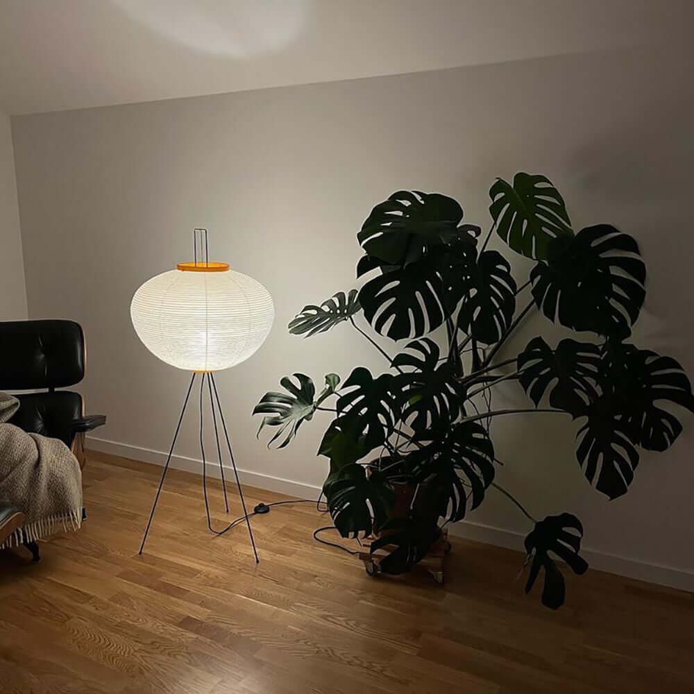 Akari 10A Rice Paper Floor Lamp, Japanese style, suitable for study, bedroom, and living spaces