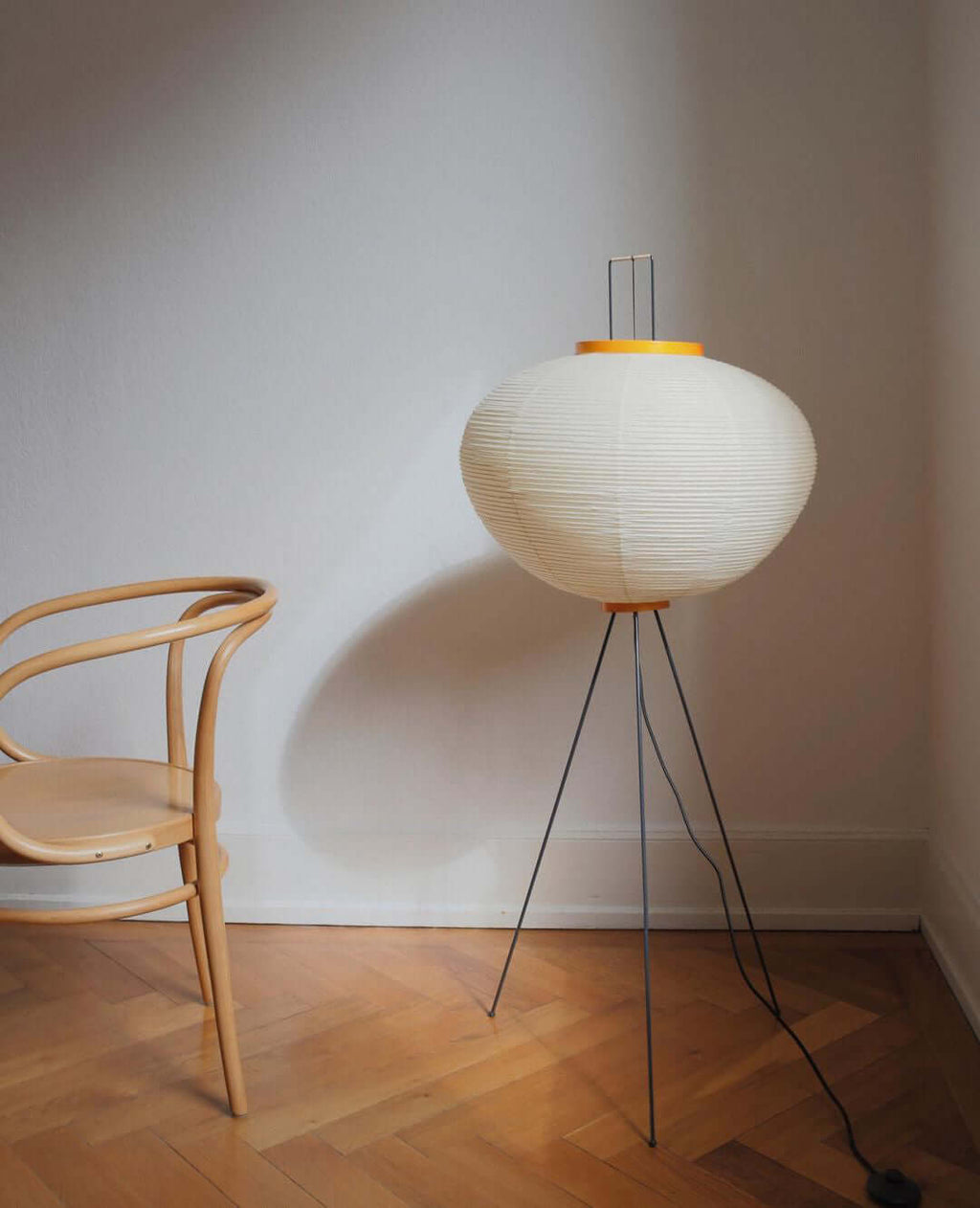 Akari 10A Rice Paper Floor Lamp, Japanese style, suitable for study, bedroom, and living spaces