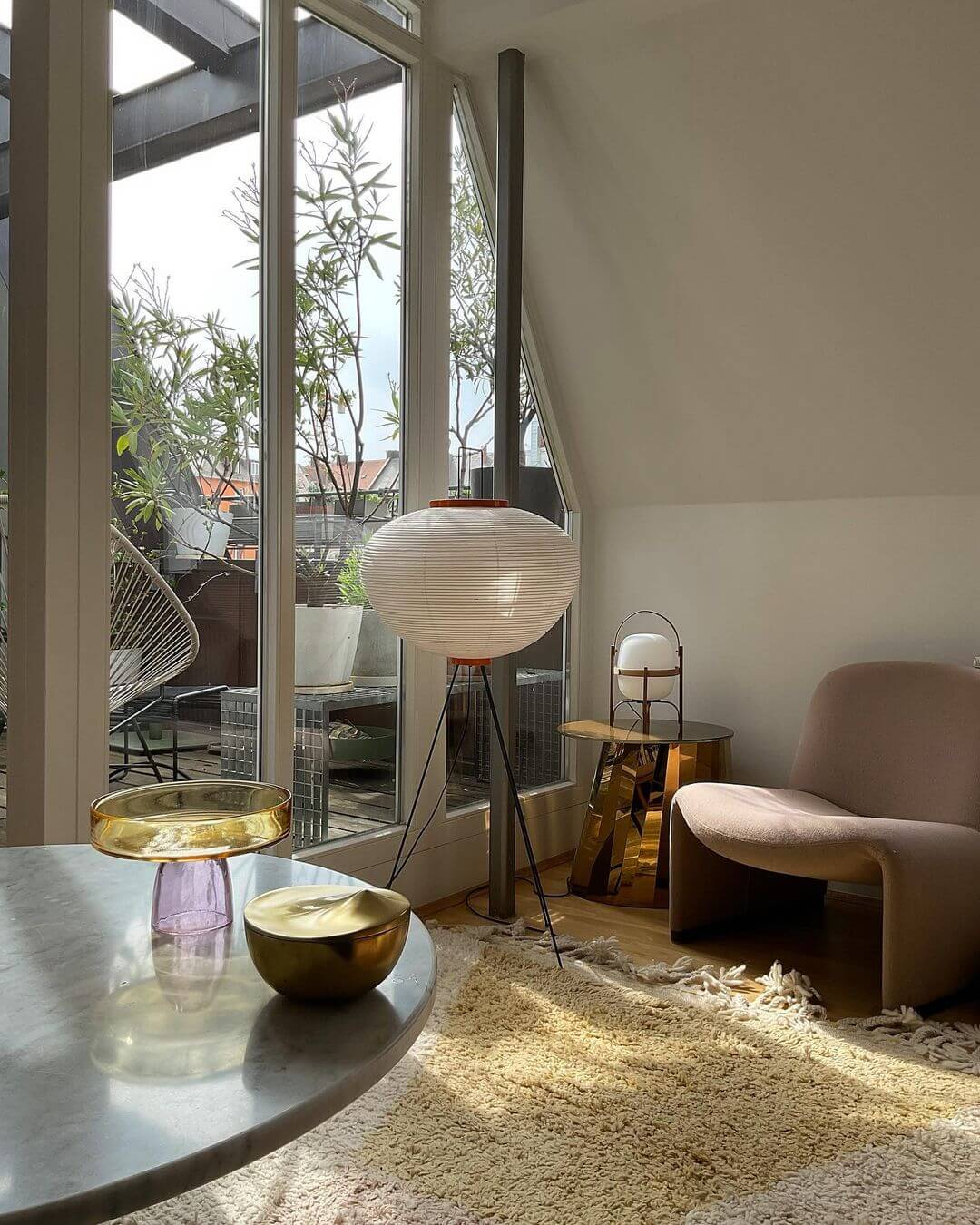 Akari 10A Rice Paper Floor Lamp, Japanese style, suitable for study, bedroom, and living spaces