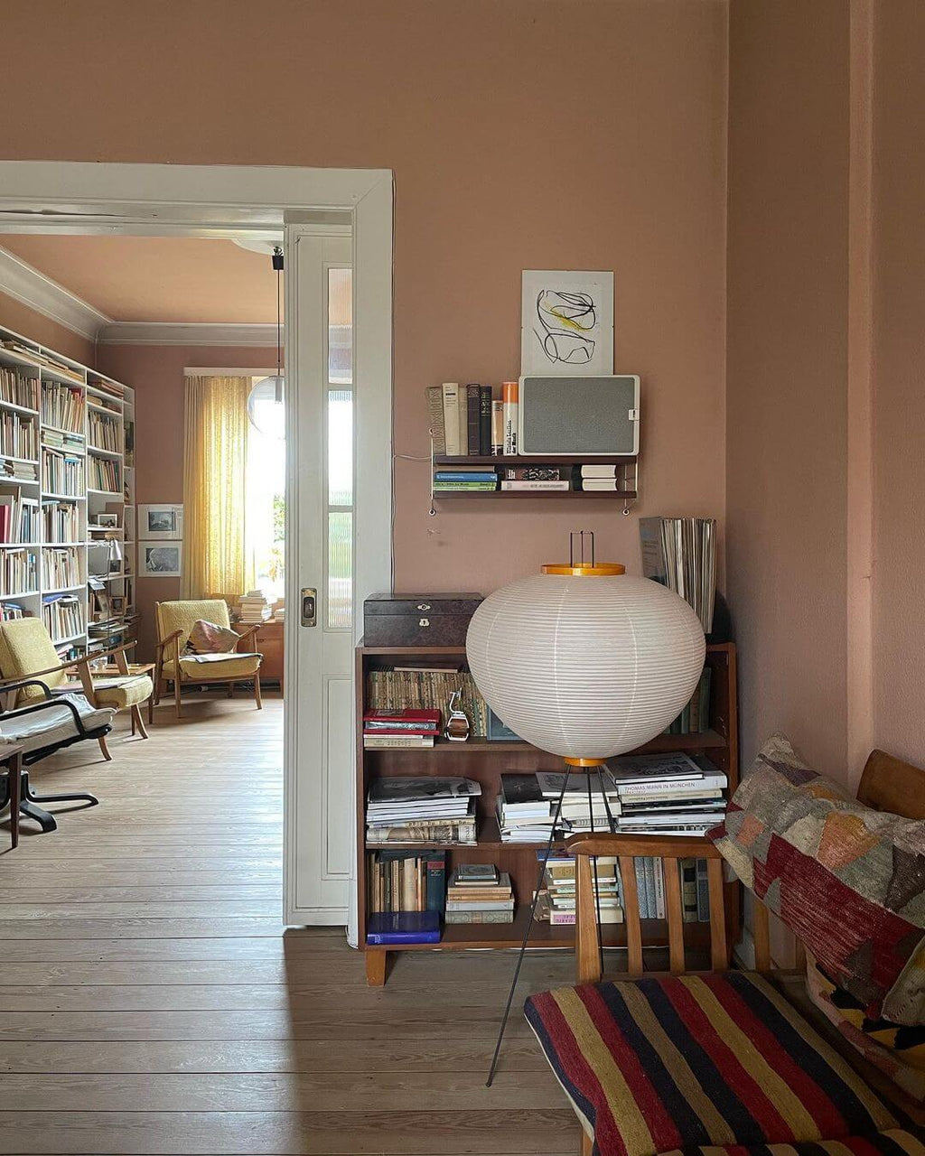 Akari 10A Rice Paper Floor Lamp, Japanese style, suitable for study, bedroom, and living spaces